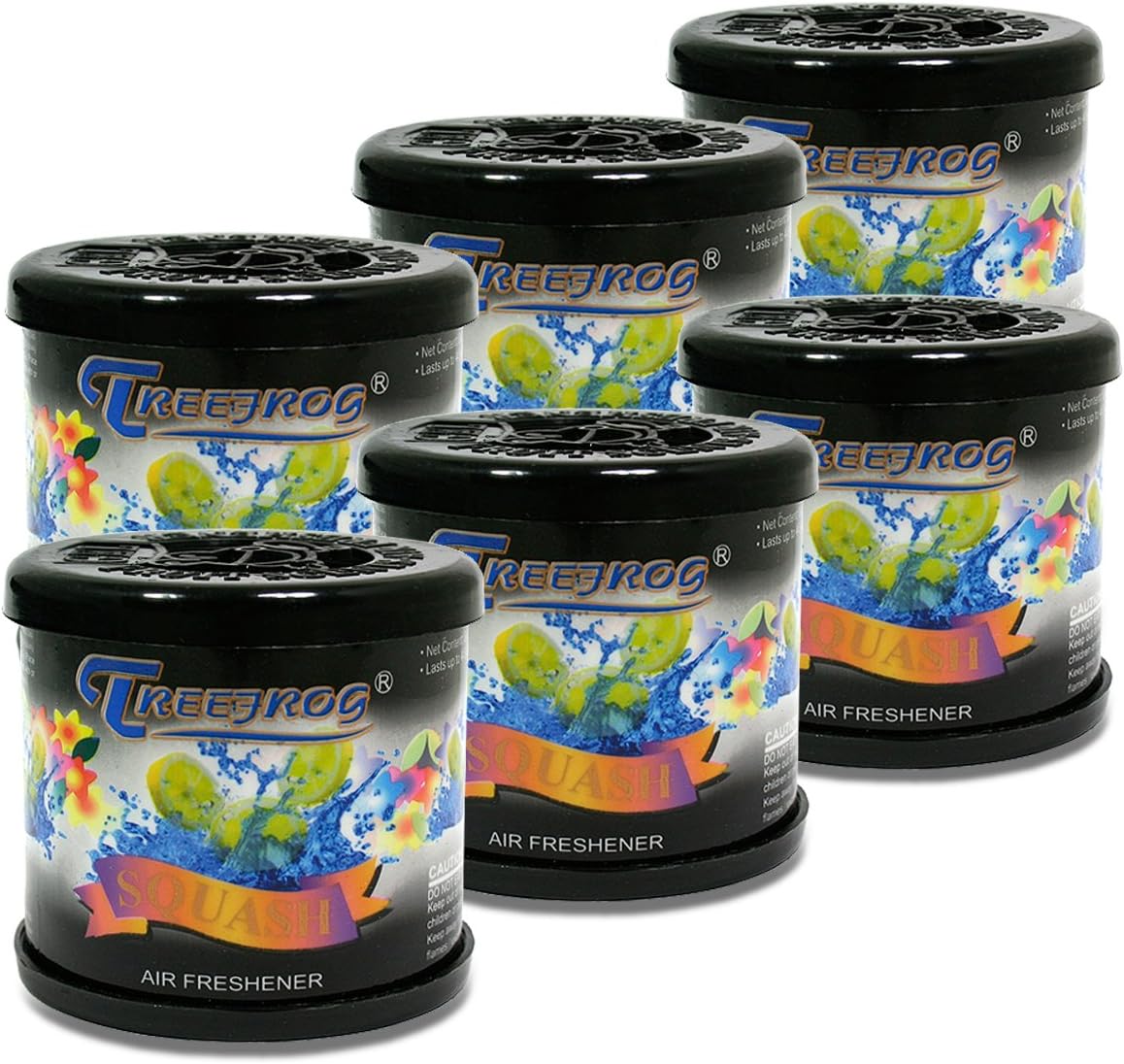 Auto Dynasty TreeFrog Gel-Typed Automotive Cup-Holder Air Freshener, Apple Scented, Pack of 6