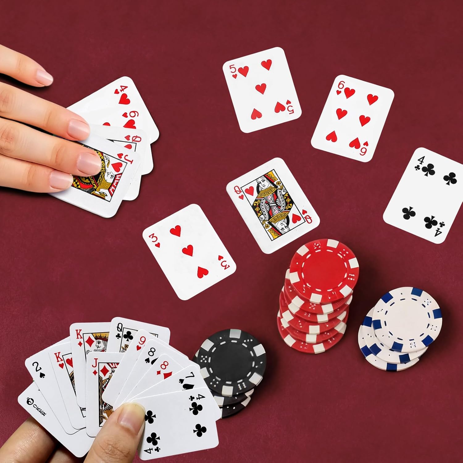 3Pcs Decks Mini Playing Cards, Party Spoof Fun Miniature Deck of Cards, Travel Game Poker Cards for Adults Party Favor, Novelty Party Gift for Parties, Christmas, Halloween