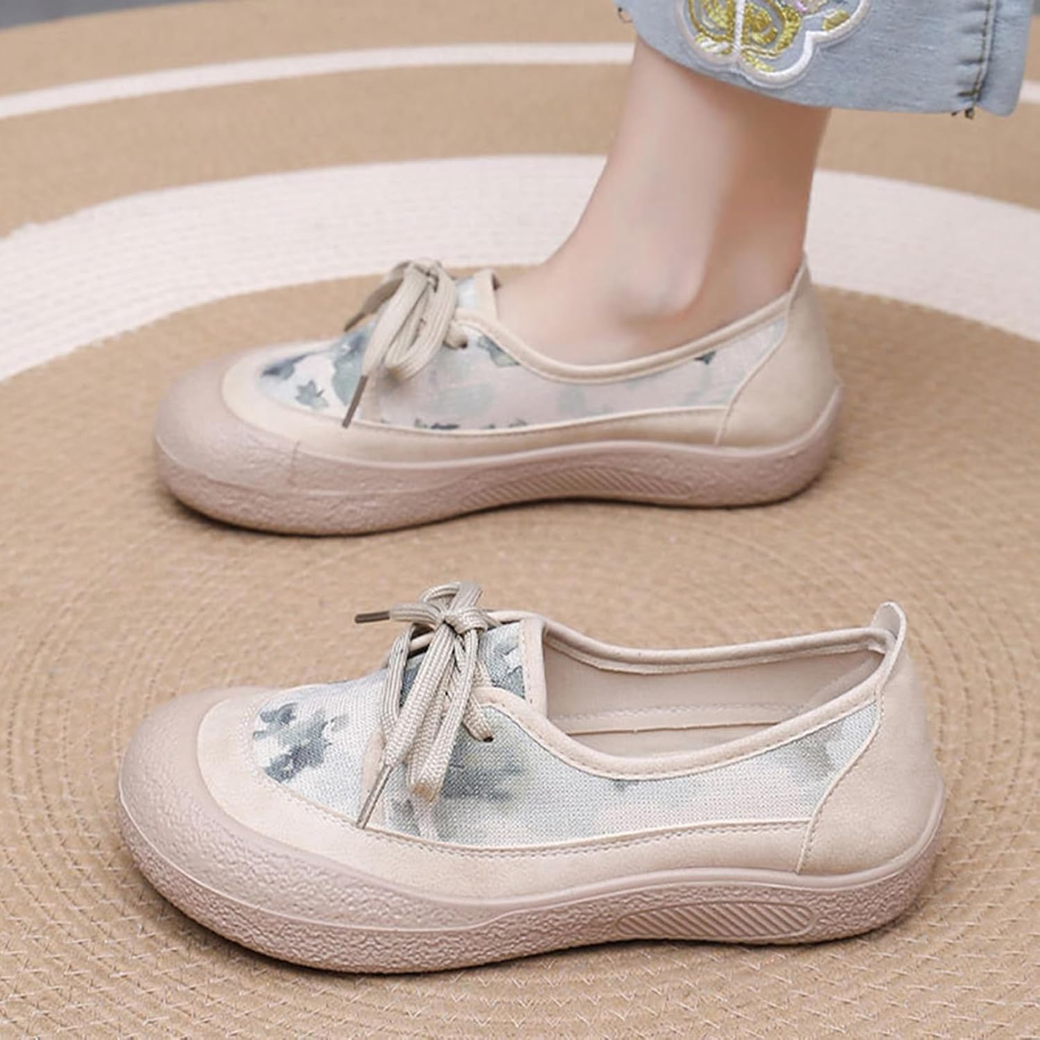 [ダキシ] レディース 厚底スニーカー スポーツシューズ ランニングシューズ ウォーキング 運動靴 通気性 カジュアル 紐靴 美脚 軽量 ローヒール 通勤 疲れない 通学 おしゃれ 幅広