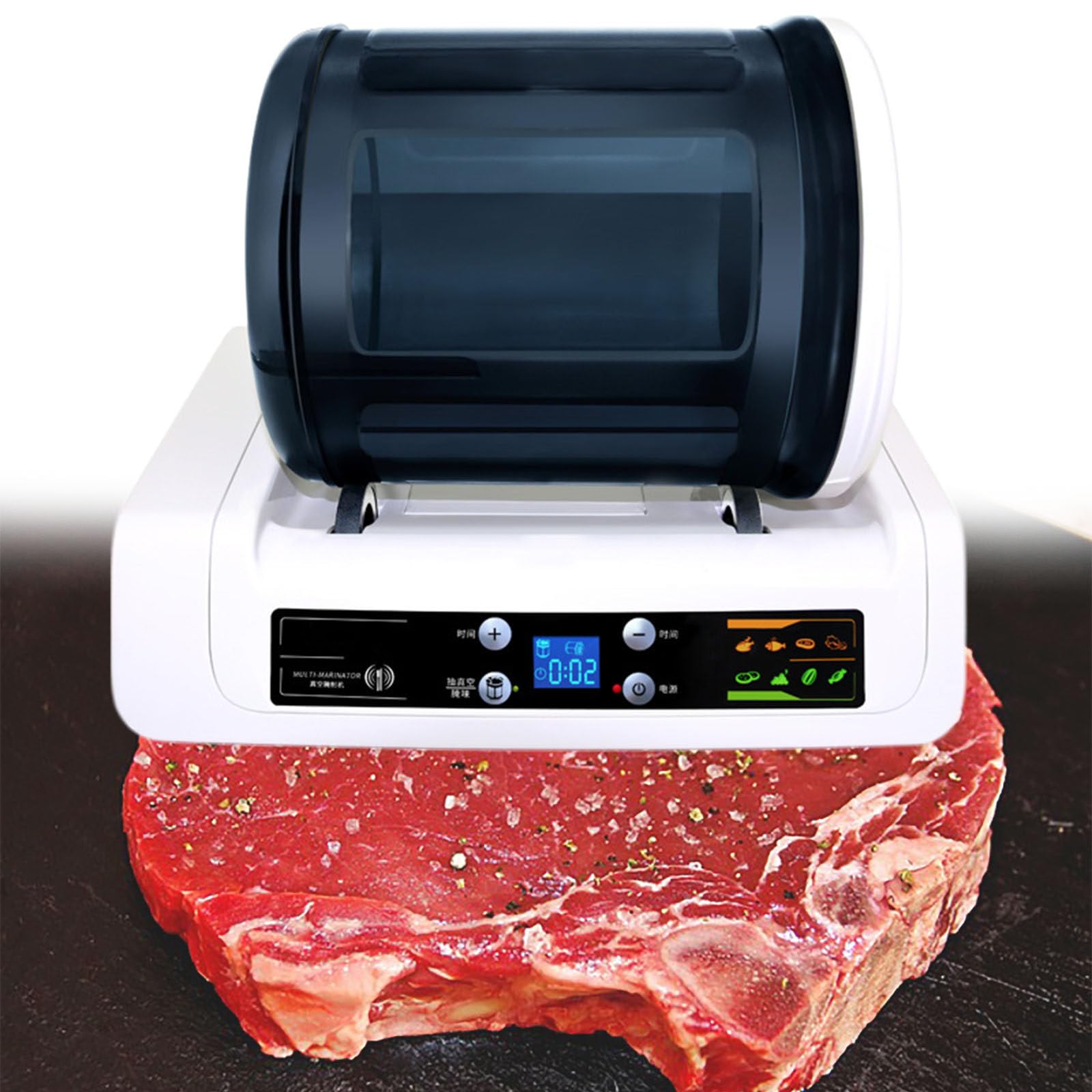 YXYLJOZ 15 Minute Vacuum Tumbler Marinator, Commercial Meat Tumbler, Vegetable Marinating, Professional Marinade Machine, Electric Vacuum Food Tumbling Machine
