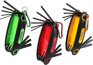 SWANLAKE 25PCS Folding Allen Wrench Set, 3-Pack Metric/SAE/Torx Allen Key Set for Basic Home Repair