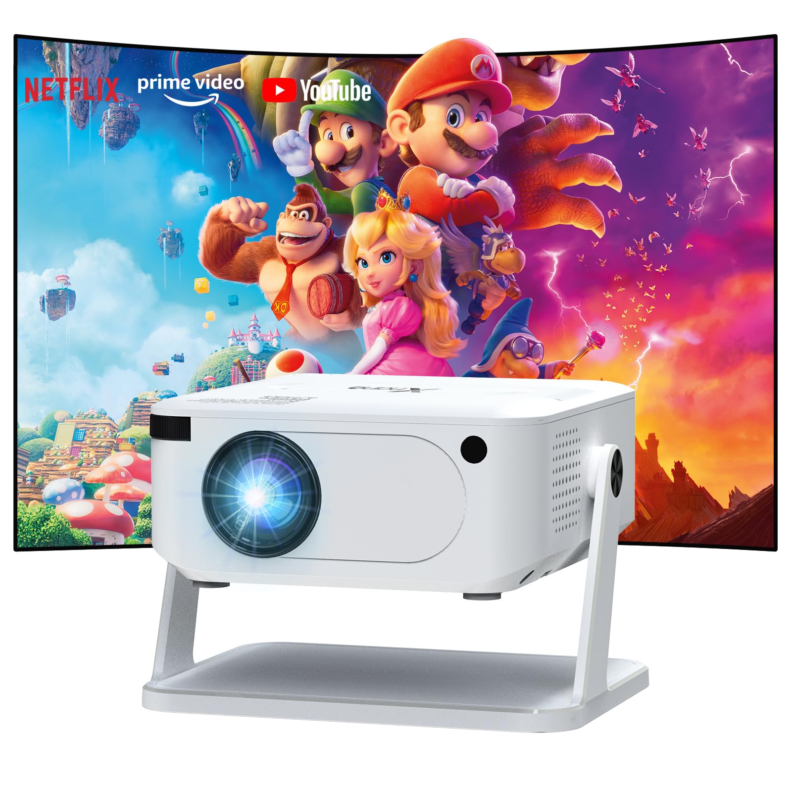 Xnano Mini Projector with WiFi and Bluetooth, Portable Projector