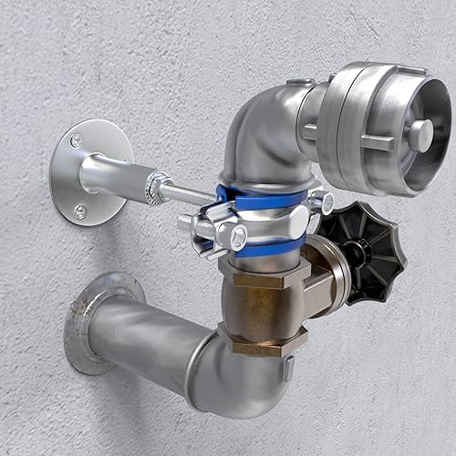 Miniatura 4 de TAISHER 4 soportes de tubo ajustables de acero inoxidable 304 para montaje en pared, soporte de correa de tubo ajustable, adecuado para tubos de 1