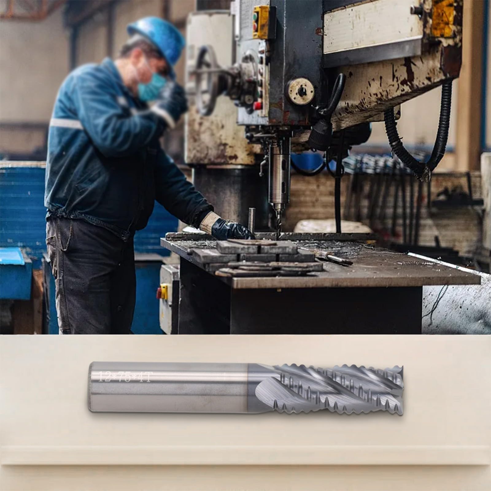 Hochleistungs-Vollhartmetall-Schruppfräser für HPC, AlTiN beschichtet (12 mm)