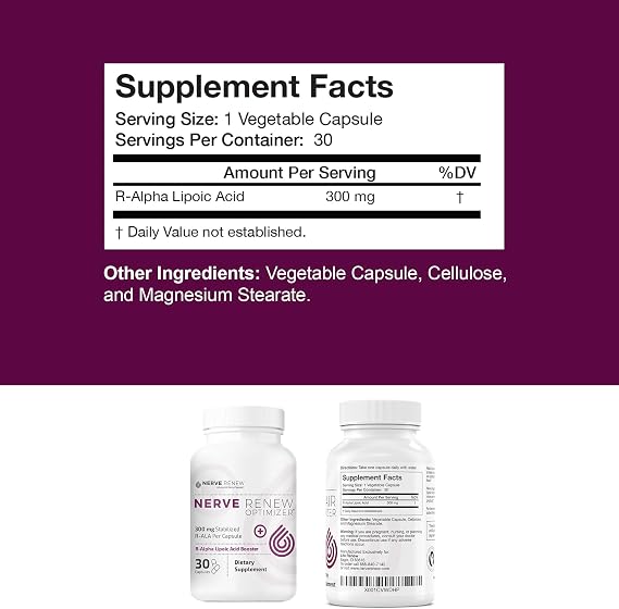 NERVE RENEW Advanced Nerve Support Supplement and Optimizer - Accelerated Nerve Supplement Bundle - 30-Day Supply
