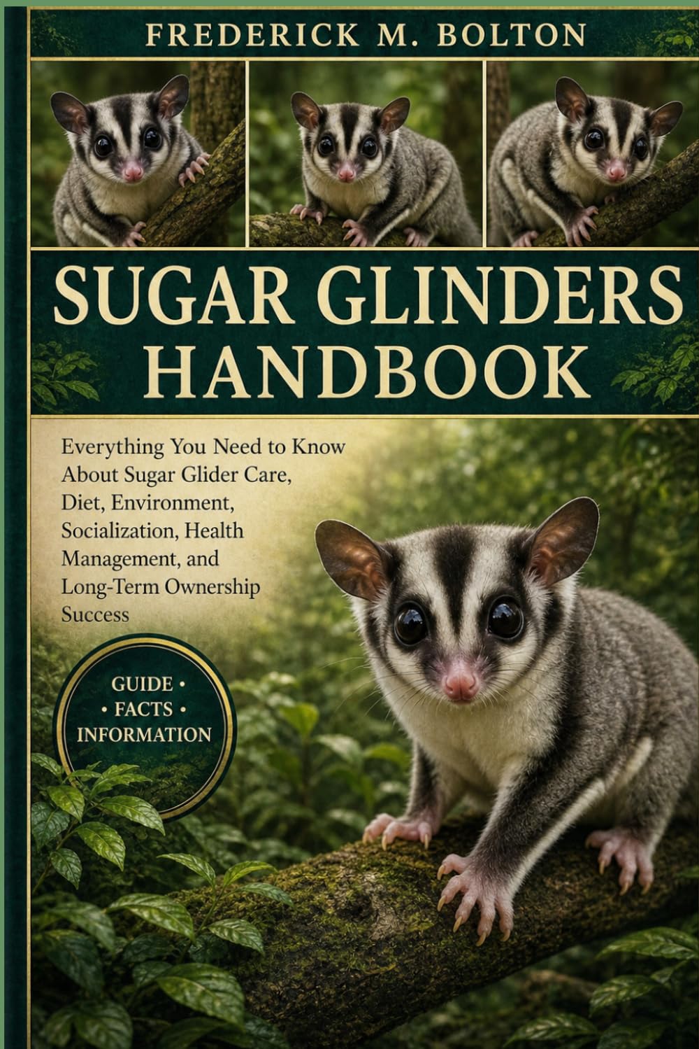 SUGAR GLINDERS HANDBOOK: Everything You Need to Know About Sugar Glider Care, Diet, Environment, Socialization, Health Management, and Long-Term Ownership Success