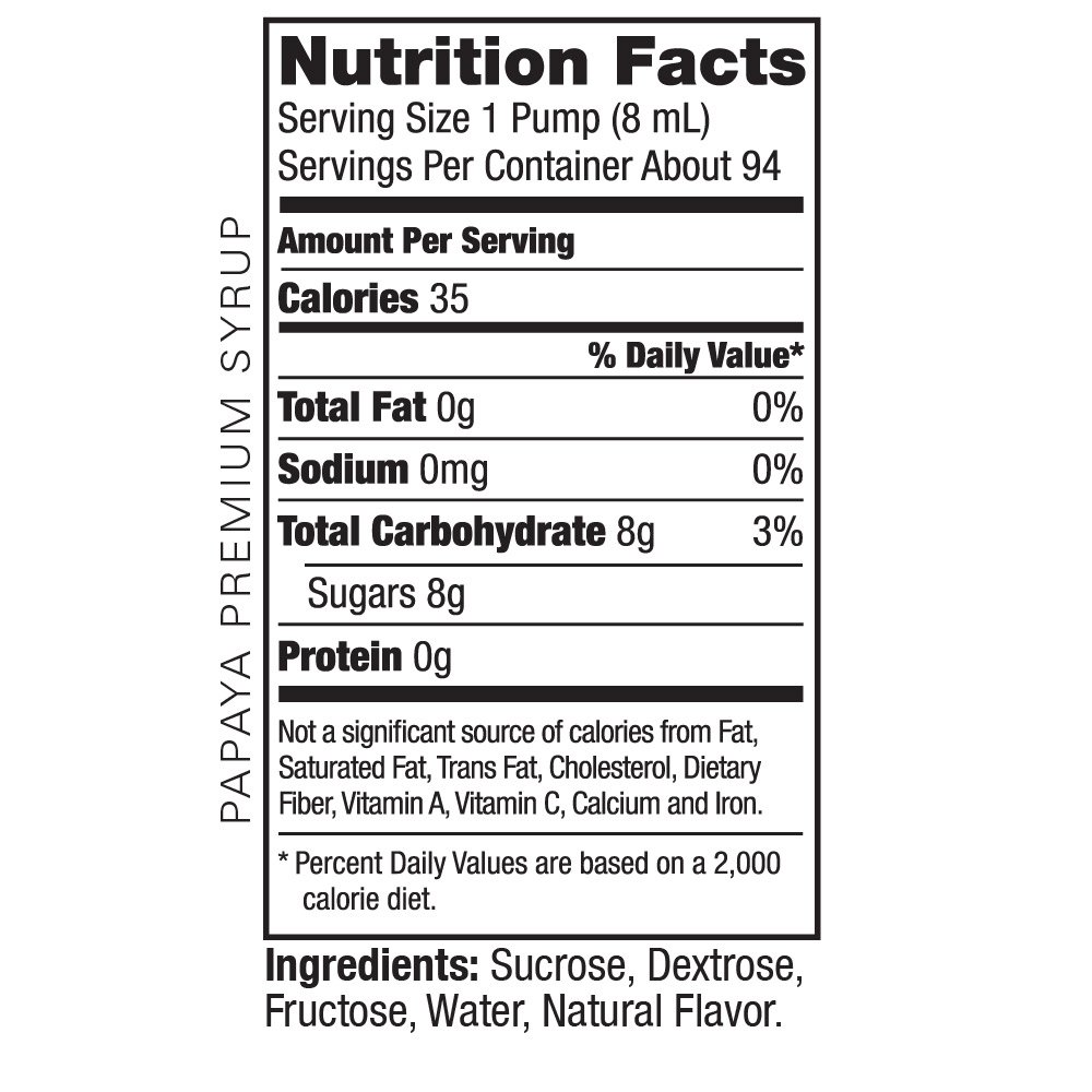 Amoretti Premium Syrup, Papaya, 25.4 Ounce (Pack of 12)