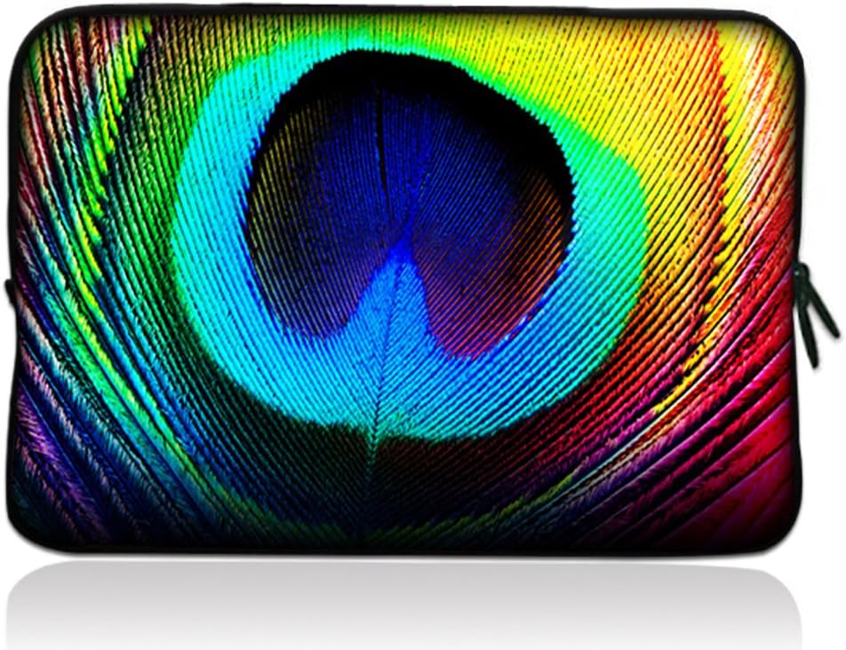 CorlfulCase174; 17" 17.3" inch Laptop Bag Notebook Case Sleeve (Can Be use as Mousepad) For APPLE MACBOOK PRO 17/Toshiba Qosmio 17/Dell Alienware 17/MSI GS70 Stealth Pro/MSI GT70 Dominator Pro/Sager Cleo x7200/ASUS ROG G750 - Peacock Feathers B17-62585