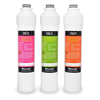 Brondell H2O+ Coral UC300 Three-Stage Undercounter Water Filtration System UF-35 Replacement Filters