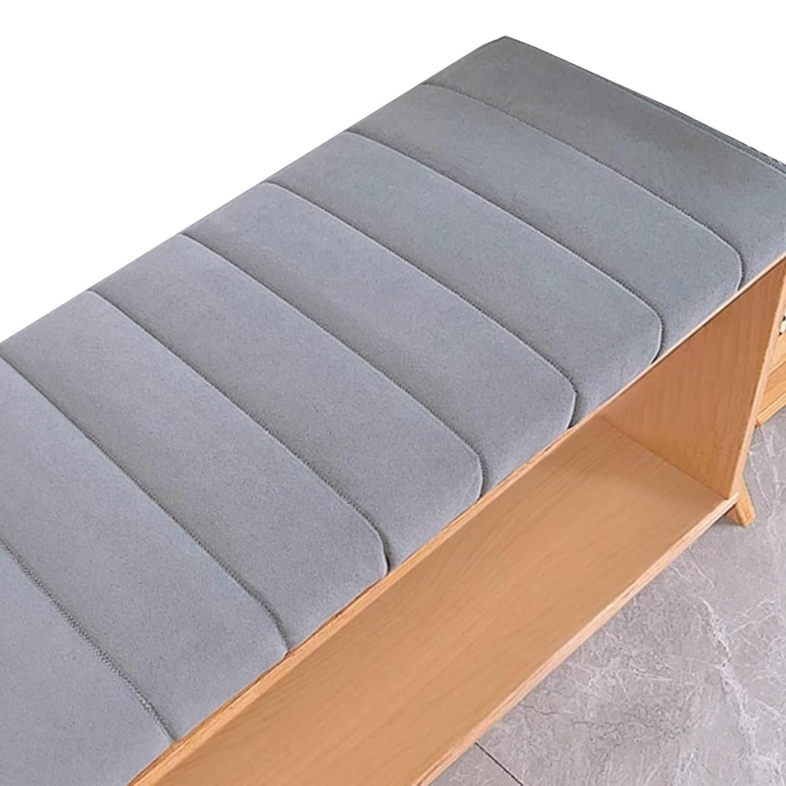 Coussin de banc de jardin 120 x 40 cm gris en mousse pour assise de salle à manger