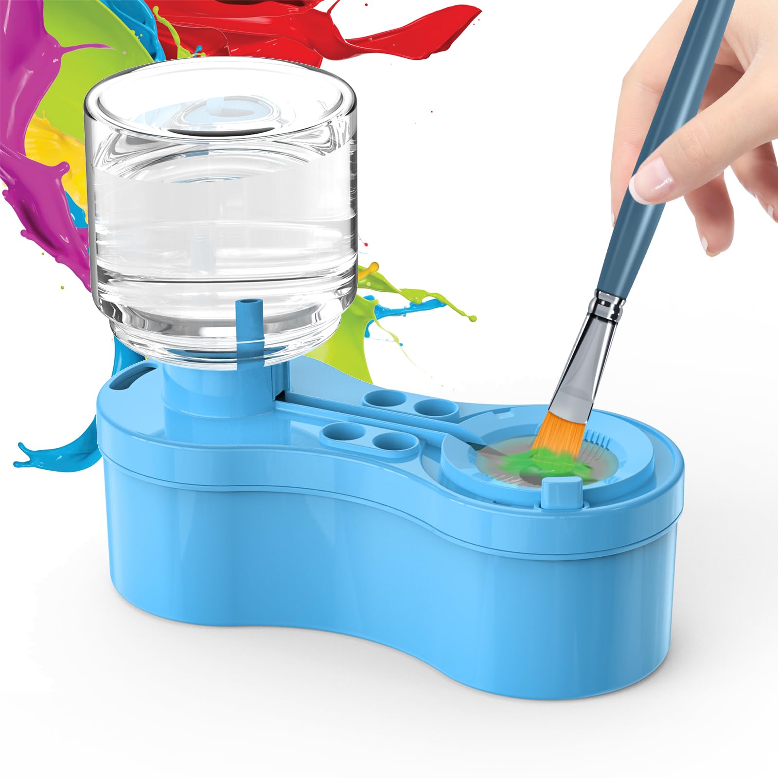 ACGASK Paint Brushes Cleaner, Paint brush Cleaner Tool with pen holder,Paint Brush Holder-Paint Brush Rinser for Arylic Paint,WaterColor-Based Paints,Drawing and Art Supplies