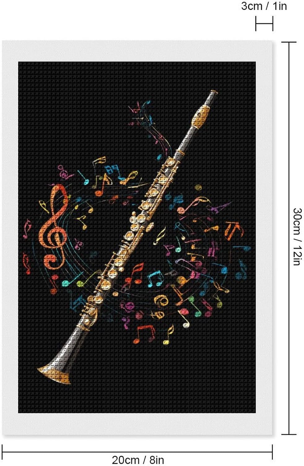 Flute Flutist Musical Note Diamond Art Painting Kits Craft for Home Wall Decor for Adults DIY Gift image 2