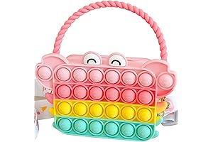 Colorful Pop It Fidget Toy Handbag With Shoulder Strap