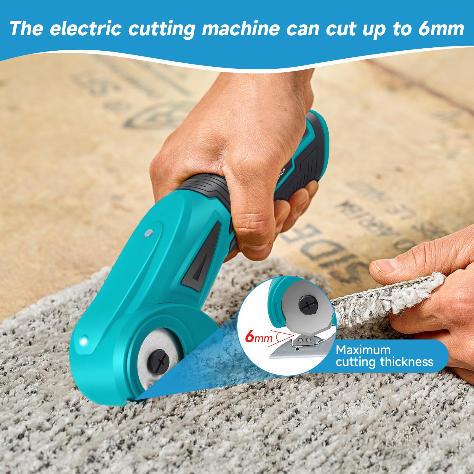 Cardboard Cutter Electric Cordless Scissors Gym Pin with 8 mm Diameter for Weight Plates 30 mm and 50 mm with Magnetic Safety Lock for Home and Professional Gyms (Blau)