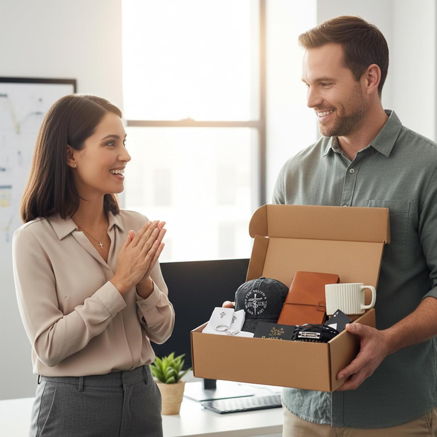 Christian Gifts for Men Jesus Faith Spiritual Religious Catholic Basket for Dad Husband Grandpa Friends Coworkers - Image 4