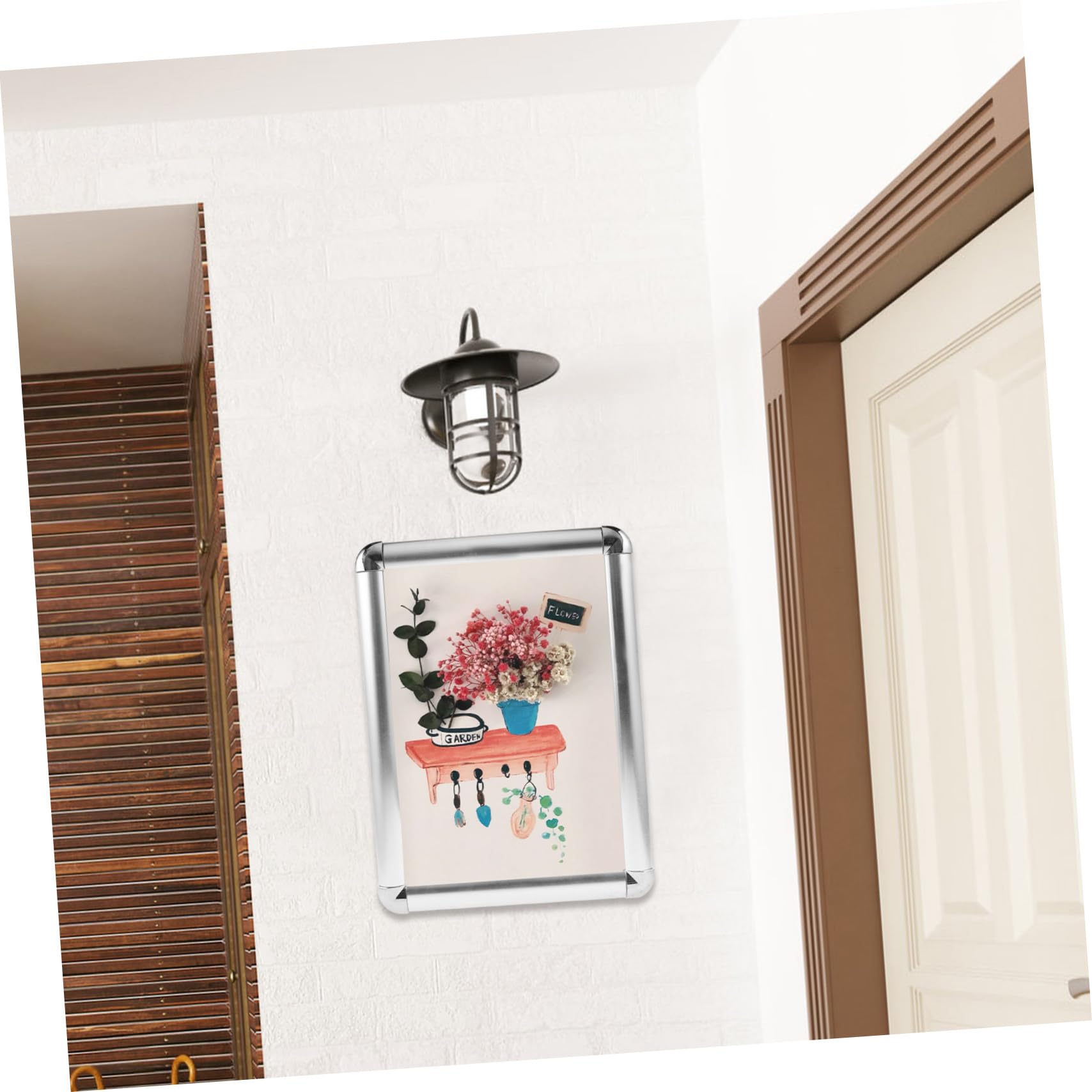 Marco de Fotos Ligero y Fácil de Cambiar Pósters A4 de Aleación de Aluminio Diseño Abatible Adecuado para Exhibir Certificados y Anuncios en Pared