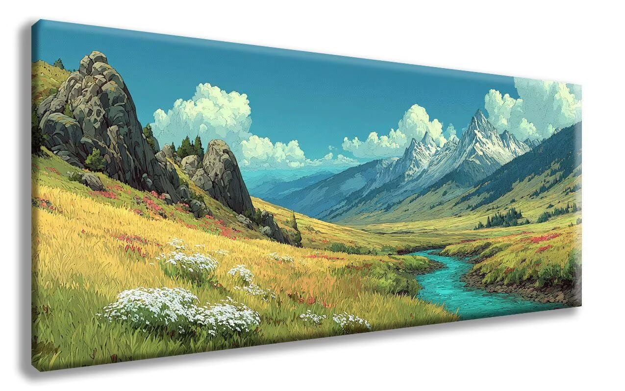 Malarstwo diamentowe 5D, góry, obraz diamentowy dla dorosłych, duży, XXL, 70 x 140 cm, 5D, okrągłe, pełne wiertło, zestaw do majsterkowania, mozaika dla dorosłych, do dekoracji sypialni, zzg25082J