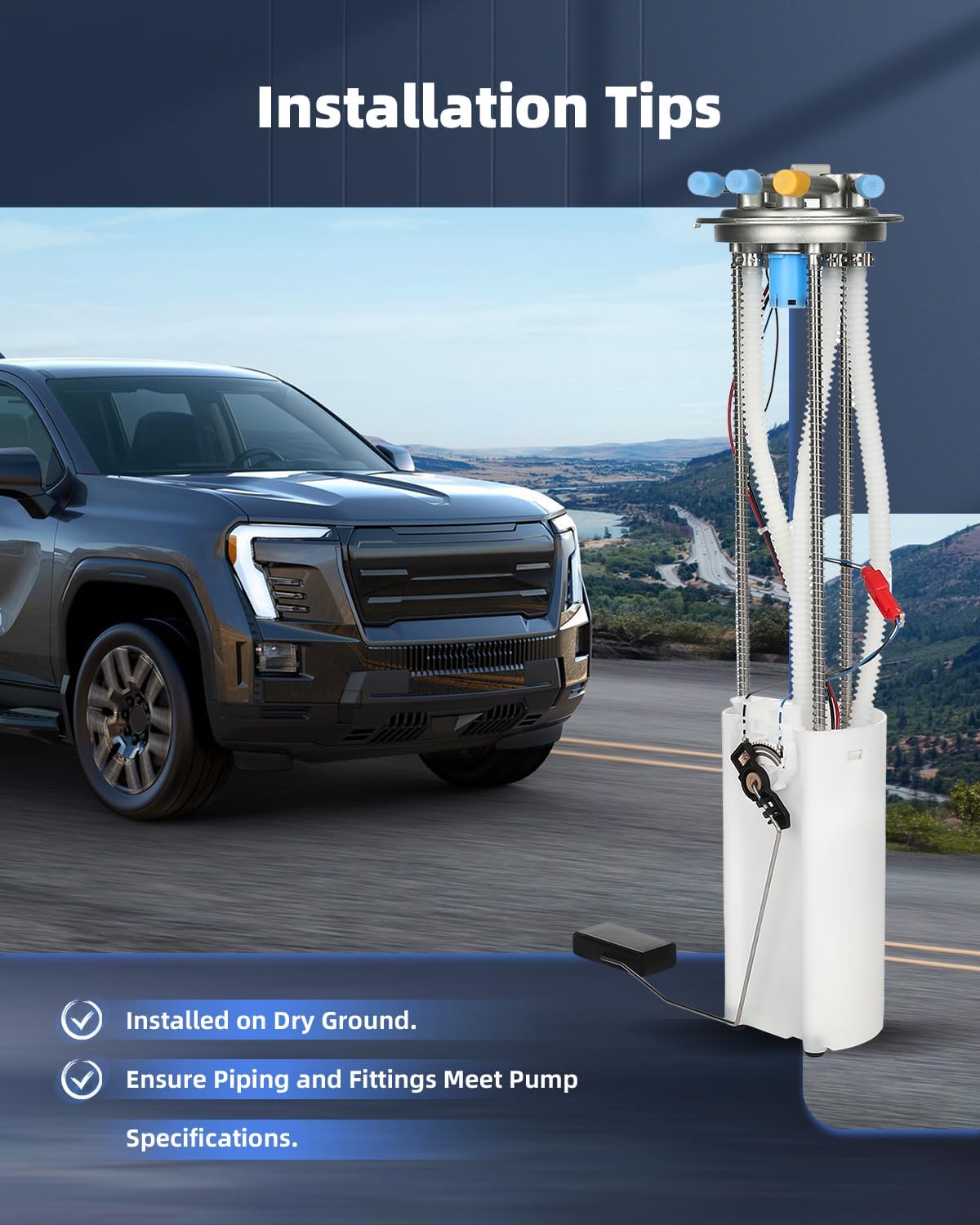 ECCPP Fuel Pump Assembly E3697M Compatible with Chevrolet C4500/C5500/C6500/C7500 Kodiak 2006-2008 8.1L V8, for GMC C4500/C5500 Topkick 2006-2008 8.1L V8 Replaces 19122158, SP6103M, P76346M