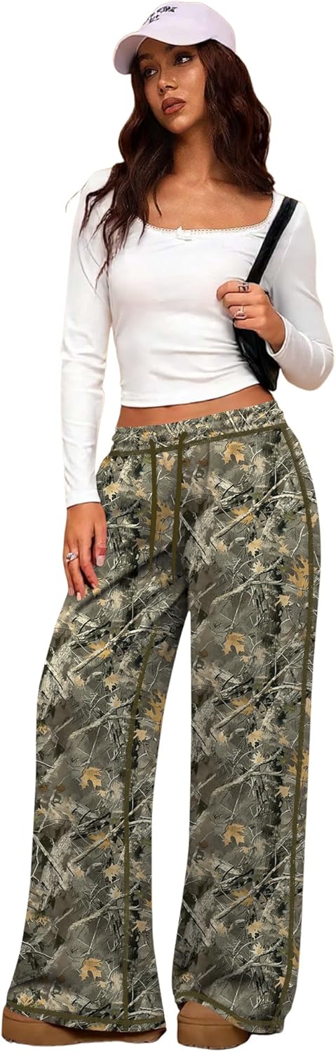 LUYAA Women Wide Leg Sweatpants Low Rise Baggy Fleece Sweatpants for Womens with Pockets - Image 4