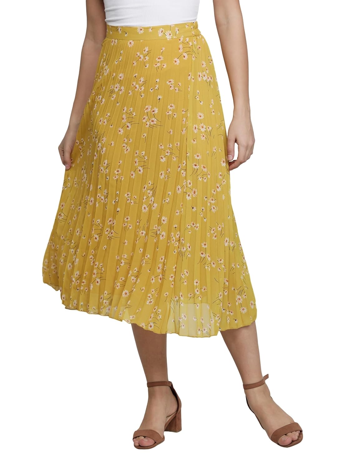 NUEVOSDAMAS Floral Printed Pleated Navy/Multi Skirt - Review, Price and Buying Guide