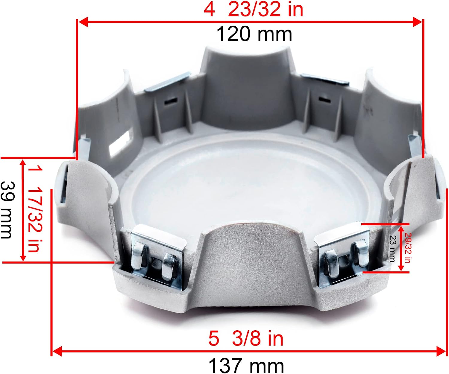 137mm/5.39in Silver Wheel Center Caps Fit for 1995-2002 Tacoma 1996-2002 4Runner Tundra Set of 4