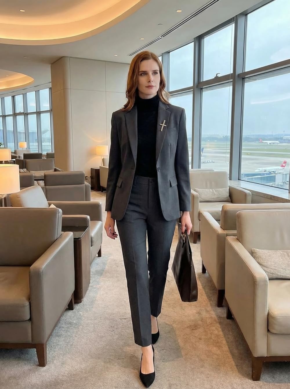 Women's Suits for Work Professional, Dressy Pant Suits for Women 2 Piece Outfits, Business Suit Set for Work