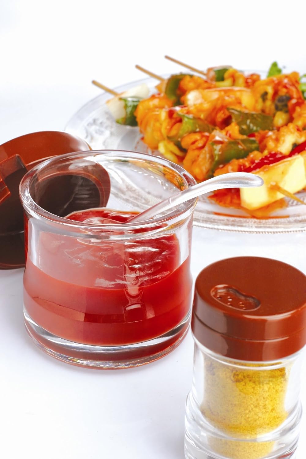 Lilac 2Piece Sparkling Series Tabletop Glass Sauce Pot/Jar