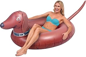 GoFloats Wiener Dog Party Tube Inflatable Raft for Adults and Kids