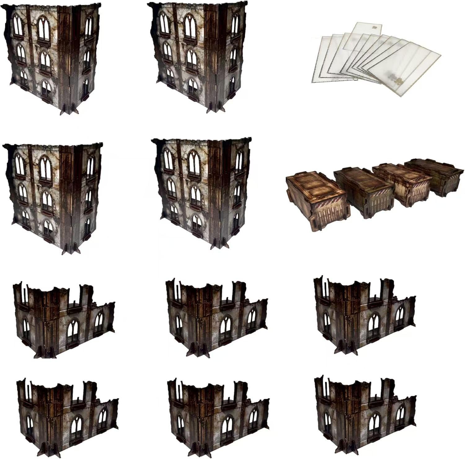 Wargame Terrain Ruin Set for WH40K and 28/32mm Miniatures