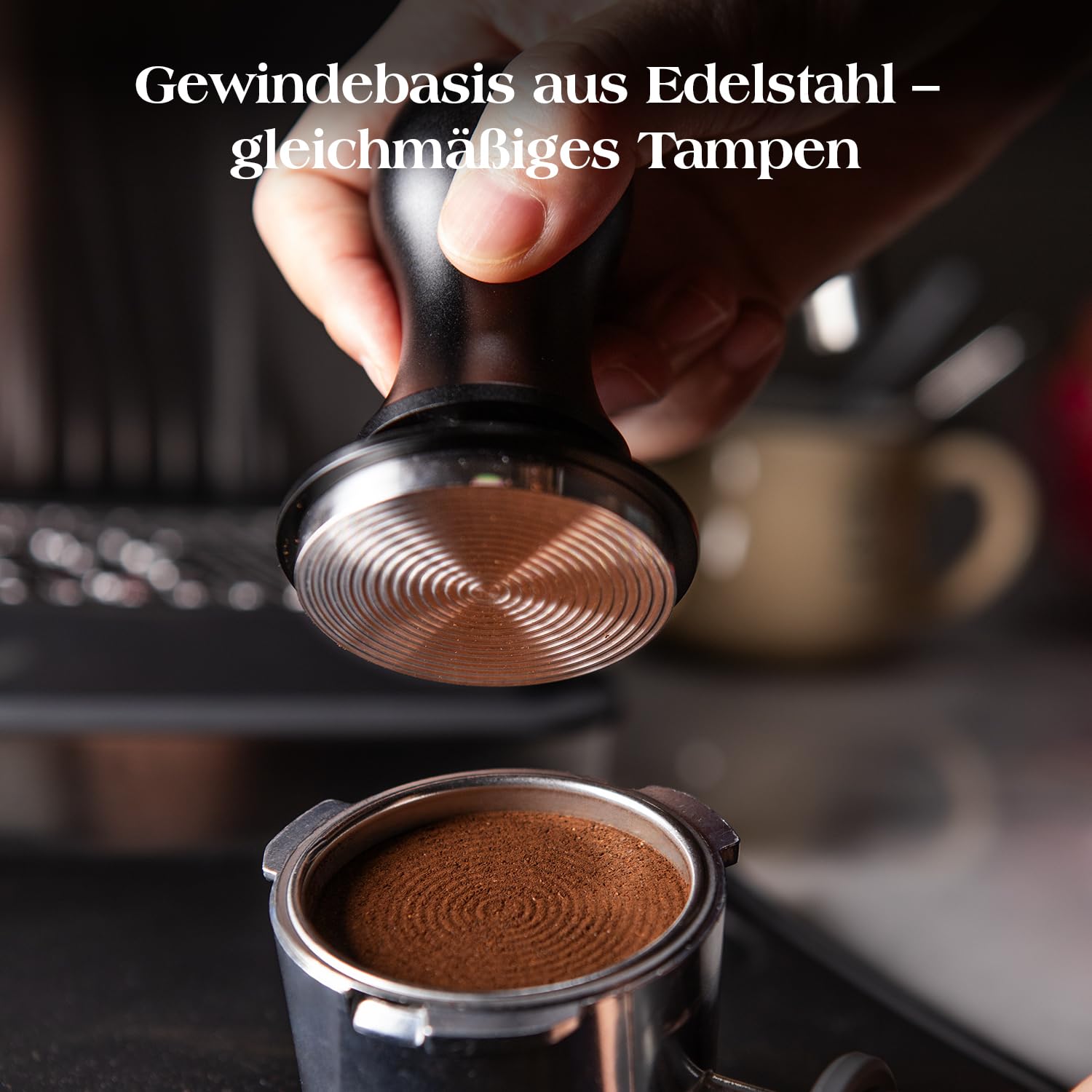 7-teiliges Espresso Zubehör Set 51 mm, Tamper, Kaffee Distributor, WDT Tool, Dosiertrichter und Puck Screen, kompatibel mit De’Longhi 51 mm Espressomaschinen und Siebträgern