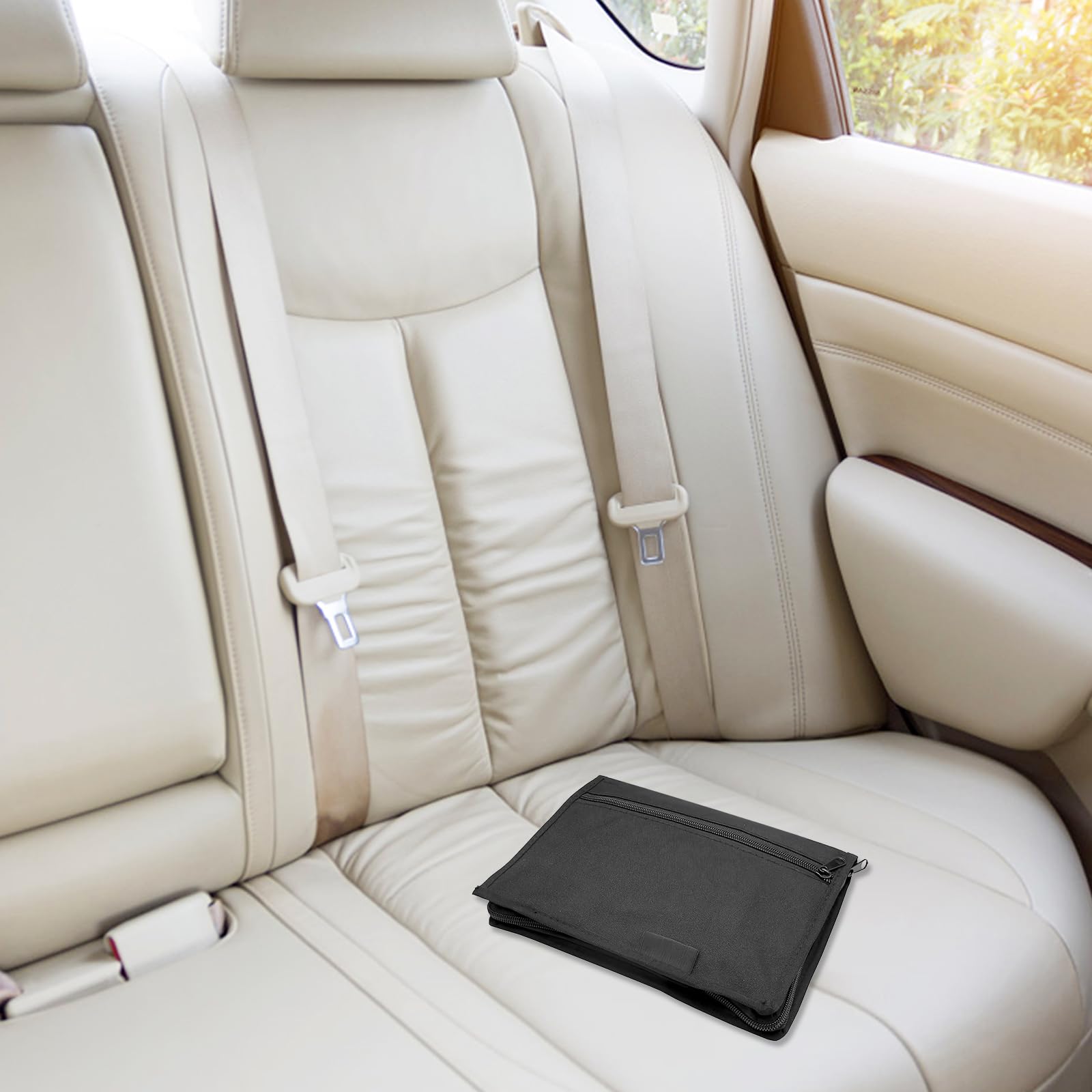 TNSLAND Carpeta de Coche Organizador de Guantera, Manual de Coche, Organizador Portátil de Documentos con Compartimento para Tarjetas de Carné de Conducir