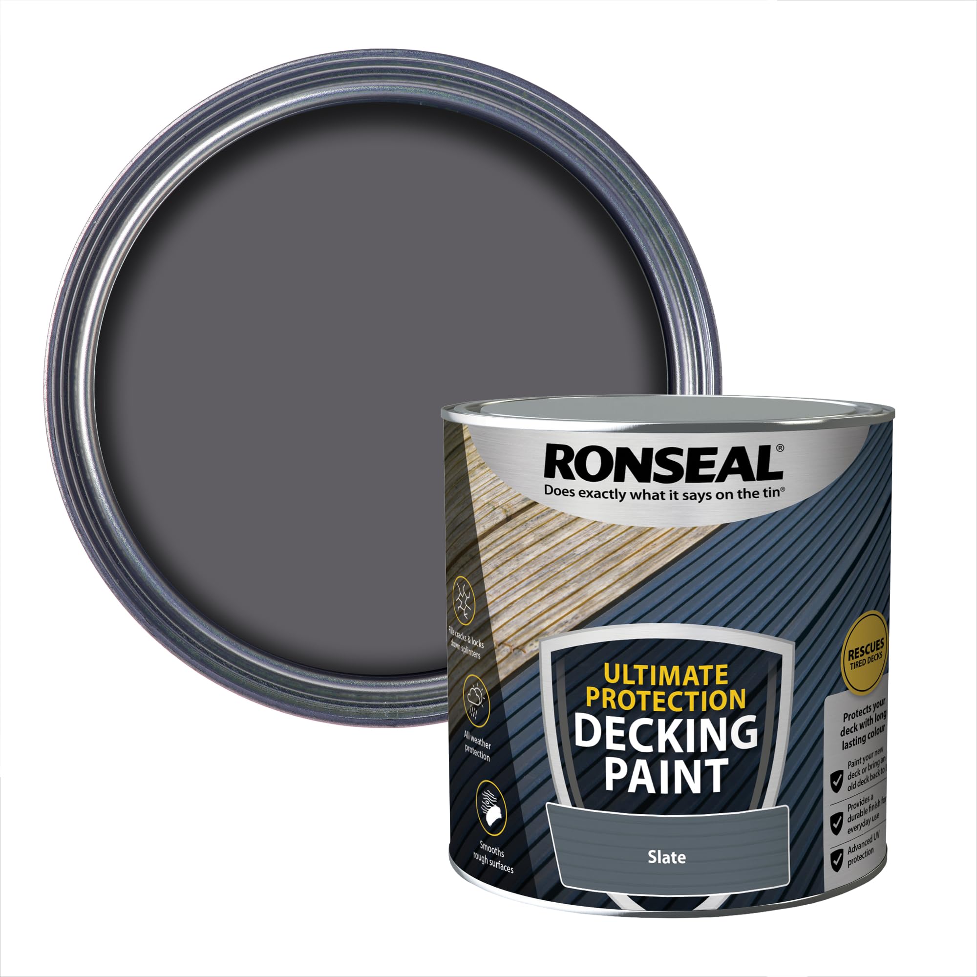 Ronseal Slate Ultimate Decking Paint 2.5L