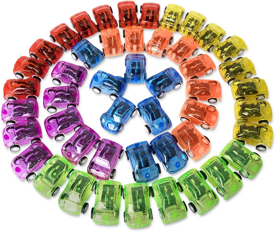 HomeMall 48Pcs Pull Back Cars, Pull Back Racing Vehicles Mini Car Toys for Kids Birthday Party Favors Prizes Box Toy Pinata Fillers