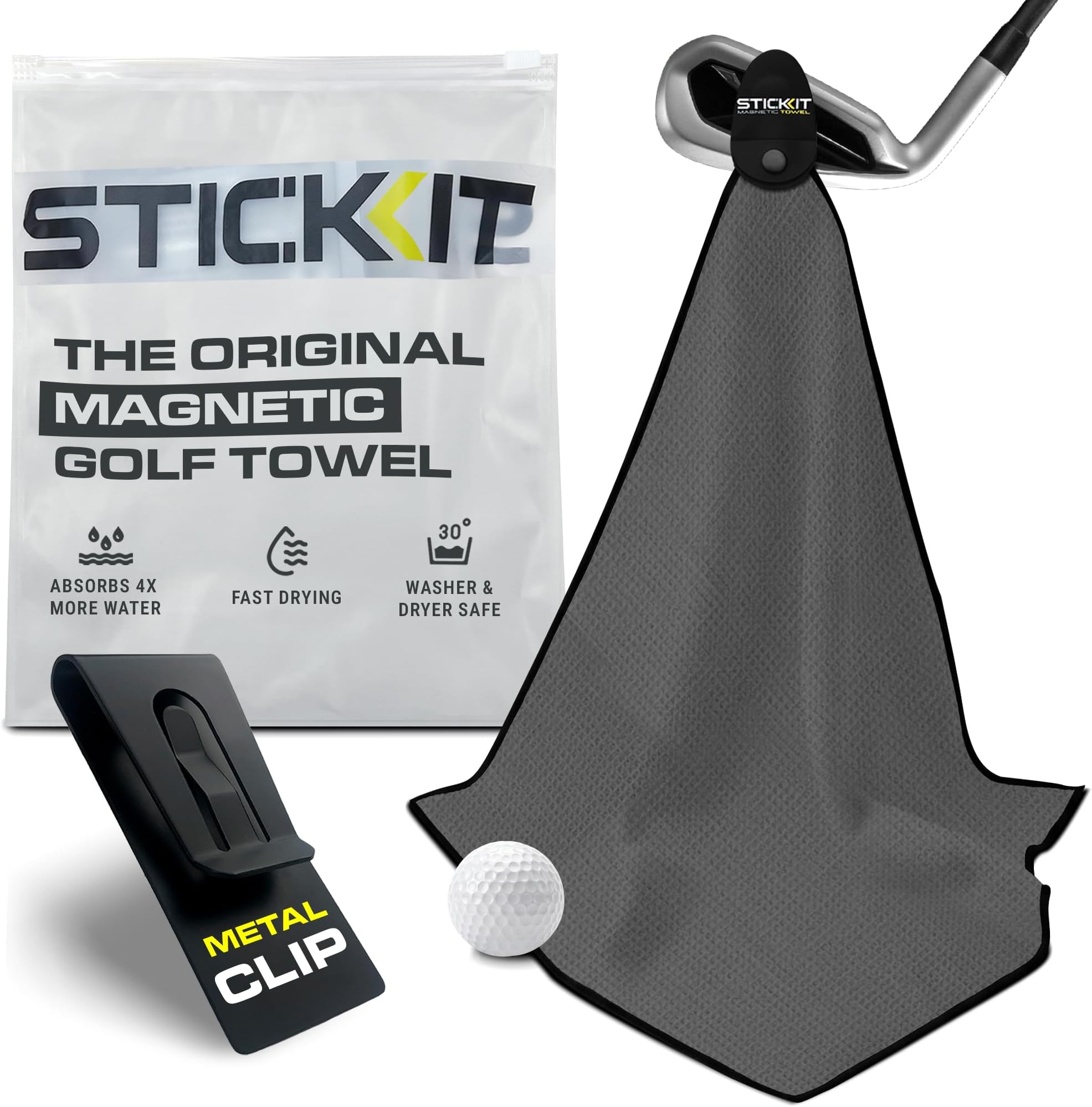 Magnetic Golf Towel for Clubs, Bags, & Carts - 29” x 29”