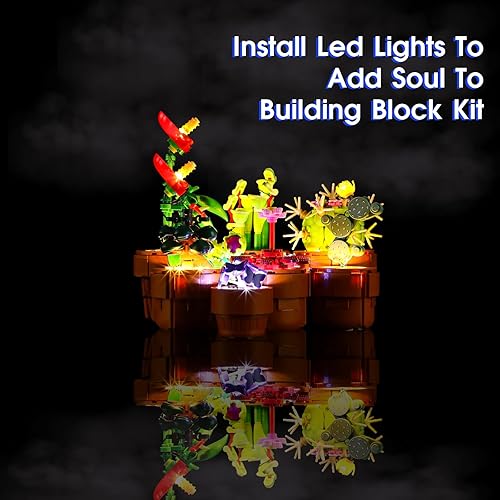Miniatura 33 de Vaodest Luz LED para modelo de ramo de flores Lego 10280, diseño y configuración compatible con el modelo 10280