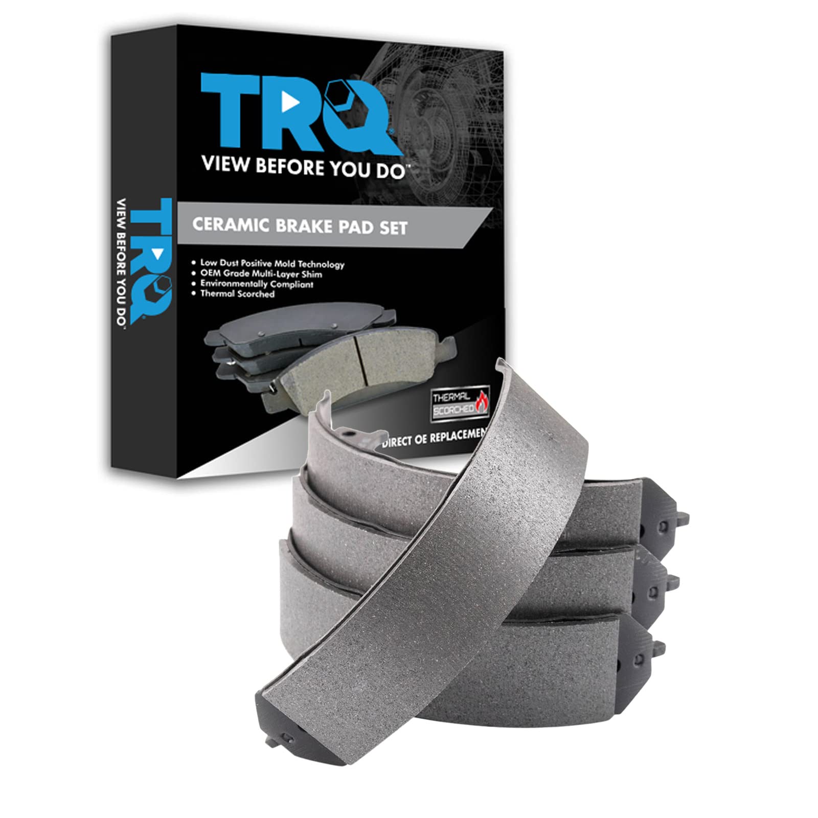 TRQ Parking Brake Shoe Set