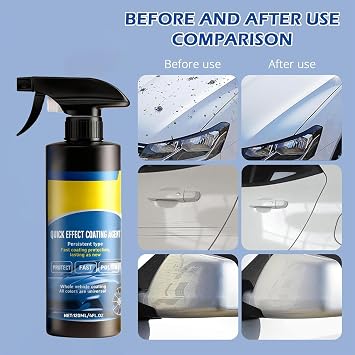 2 Pcs Advanced Car Quick-Acting Coating Agent Spray, 3 in 1 High Protection Quick Effect Coating Agent, Multifunctional Coating Renewal Agent for Cars, 2026 New Ceramic Coating Spray