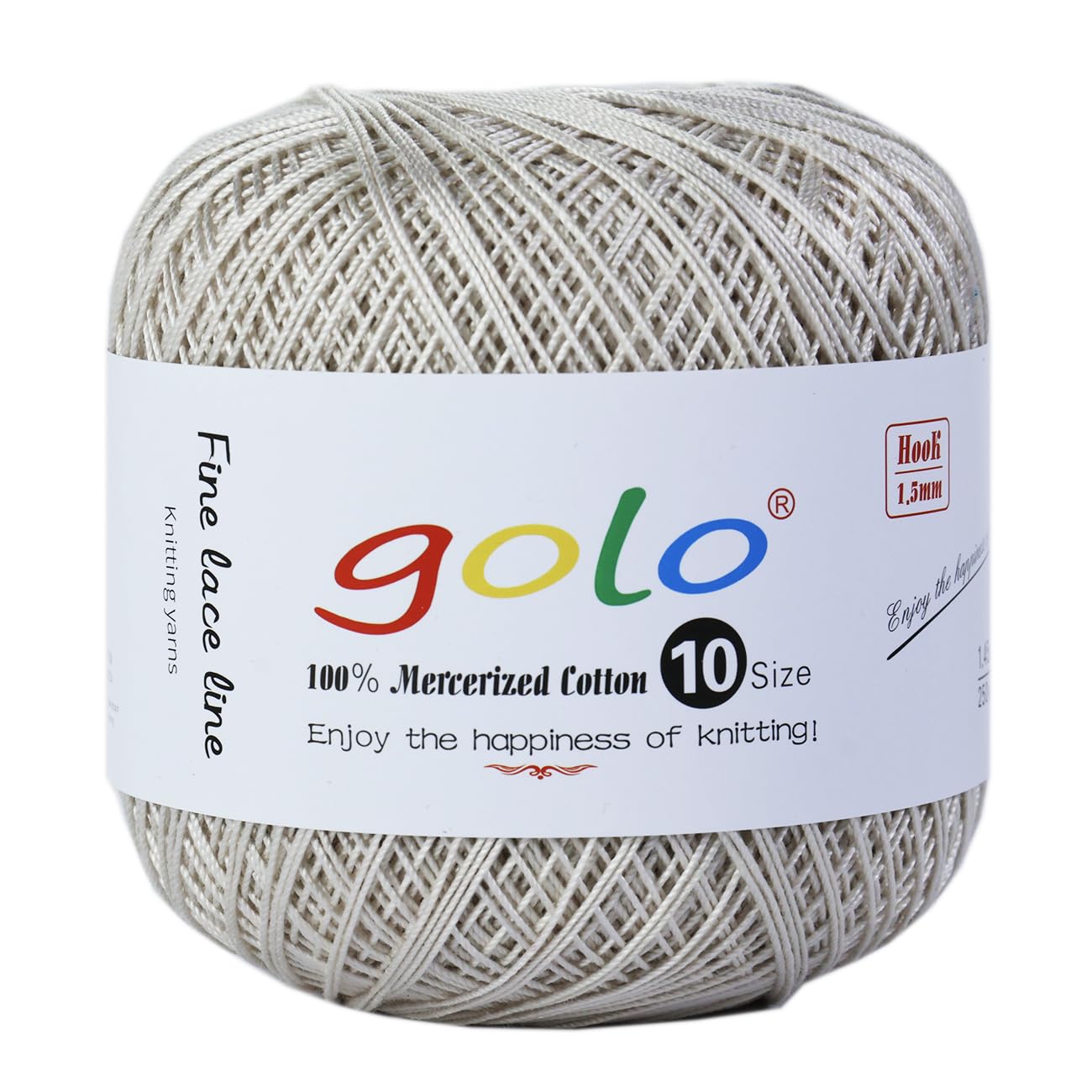 golo Crochet Thread Size10 Yarn for Hand Knitting Crochet Yarn Moonlight Grey 223 โ image 1