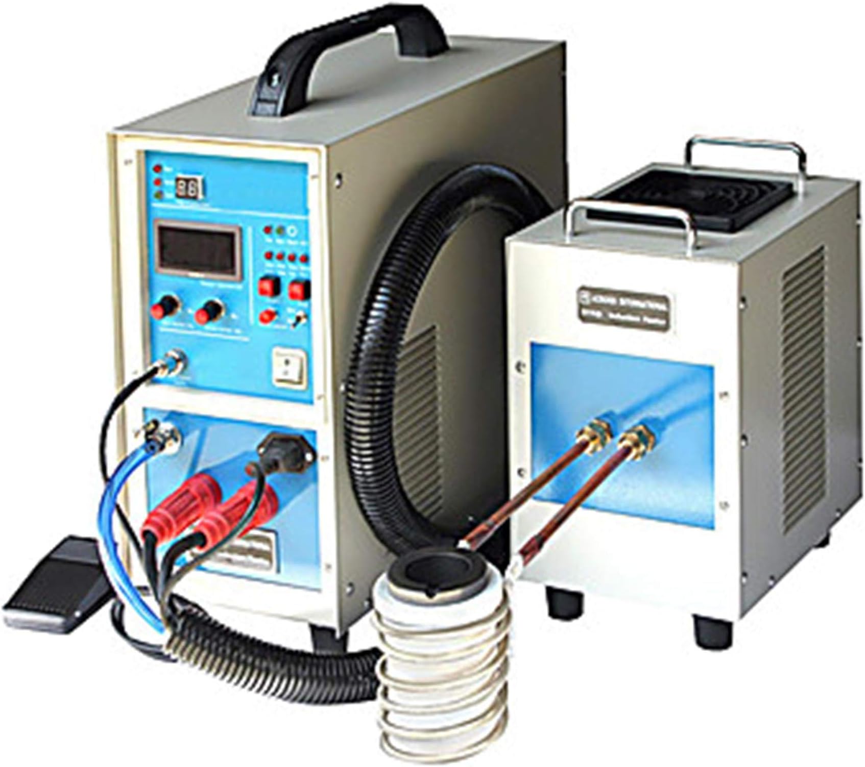 Across IH15AB Mid-Frequency Split Induction Heater with Timer, Single-Phase, 32 A, 15Kw, 30-80KHz, 208-240V, 50/60Hz