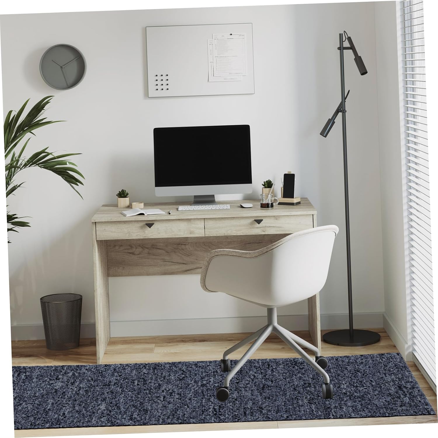 ORFOFE 20Pcs Fire Resistant Square Carpet Tiles Splicing Mats for Office Use with Sound Absorbing Design and Durable Backing