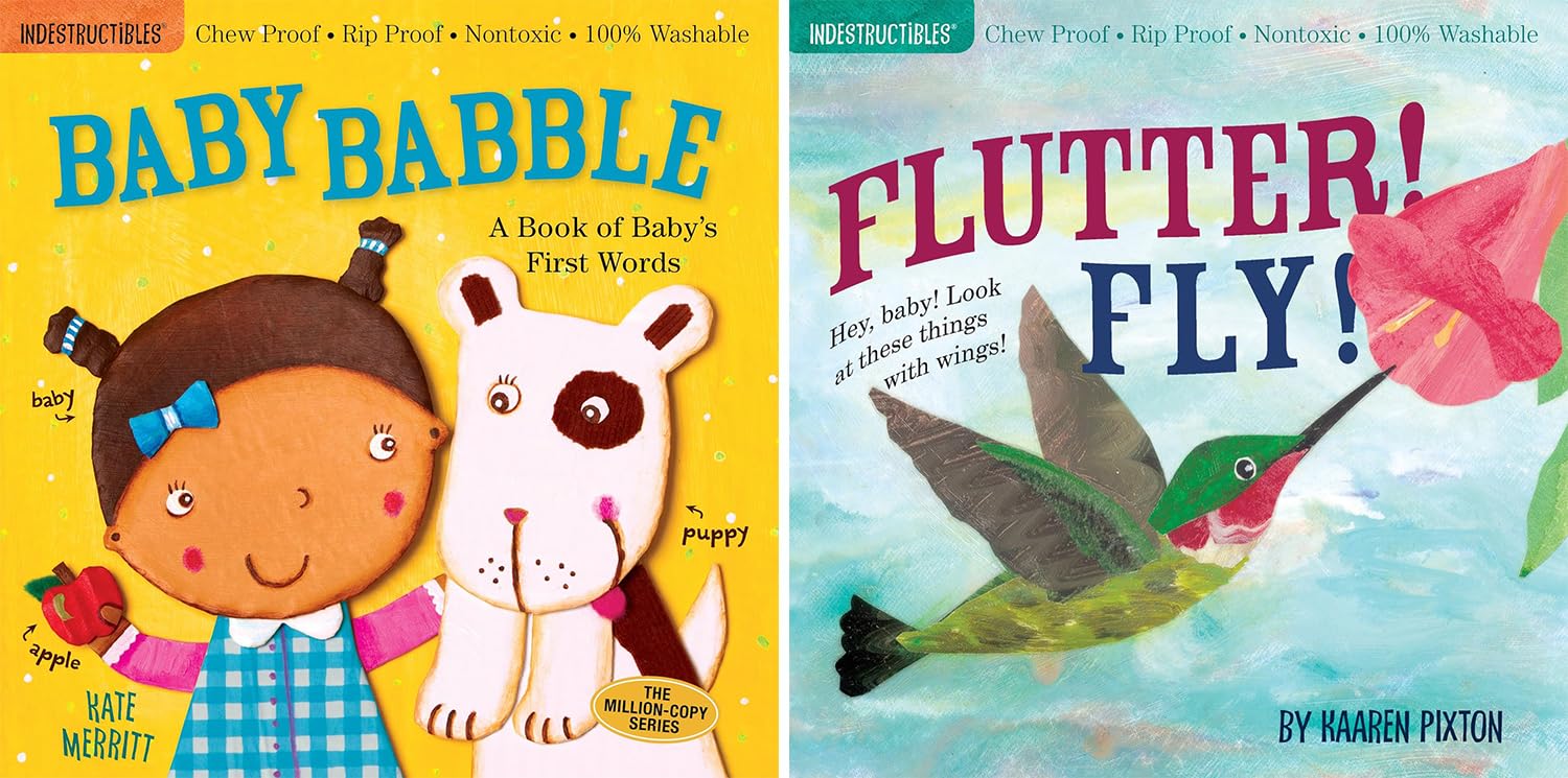 Indestructibles Series, 15 Books Collection Set, Chew Proof - Rip Proof - Nontoxic - 100% Washable (Book for Babies, Newborn Books, Safe to Chew)