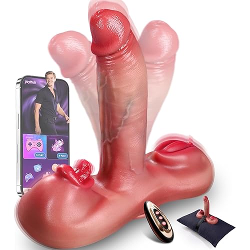 Riding Dildo Vibrator Sex Toys - Koxten 6 in 1 Adult Toys for Women, Thrusting & Vibrating & Heating, Big Realistic Dildo with Suction Cup, Sit and Ride Vibrator Strap on Sex Toy for Women Men Couples