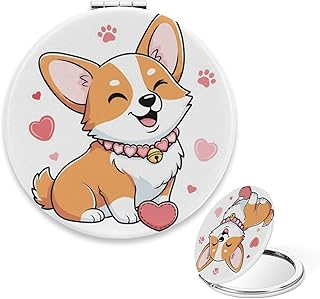 Compact Mirror Vintage, Cute Dog Heart Collar...