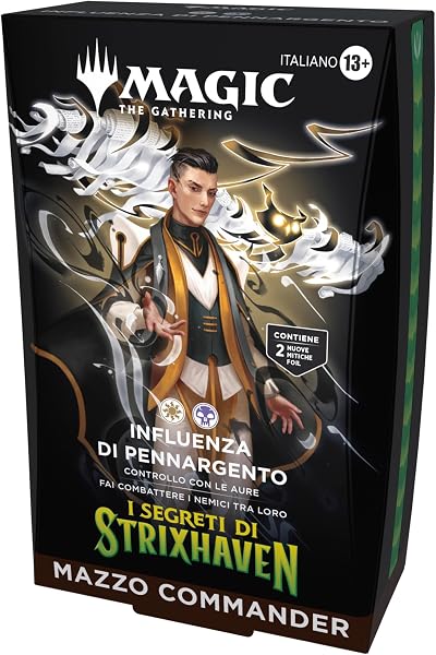 Mazzo Commander Magic: The Gathering I Segreti di Strixhaven - Influenza di Pennargento (Versione Italiana) - 1