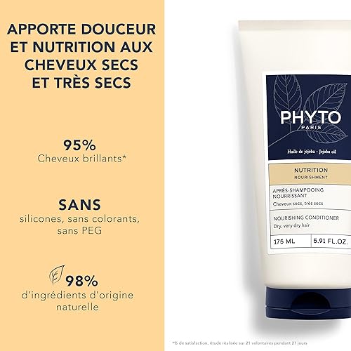Miniatura 2 de PHYTO NOURISHMENT Acondicionador nutritivo con aceite de jojoba, para cabello seco, acondicionador hidratante e hidratante, 5.91 fl. oz