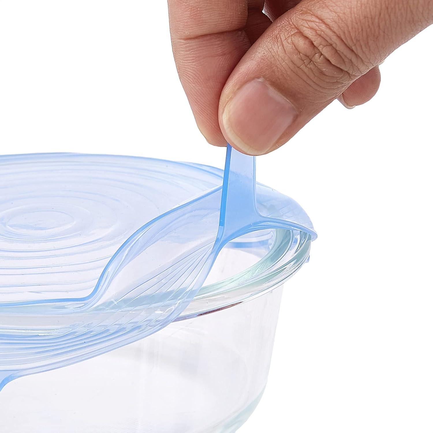 AmazonCommercial Silicone Food Storage Stretchable Lids, Fits Multiple Size Containers (Set of 14)