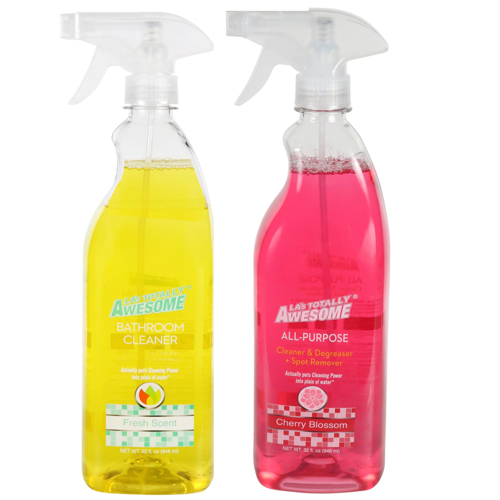 Generic Cleaning Bundle: Awesome Cherry Blossom All-Purpose Cleaner & Fresh Scent Bathroom Cleaner - Powerful Degreaser & Spot Remover 32 oz. Product Image 1