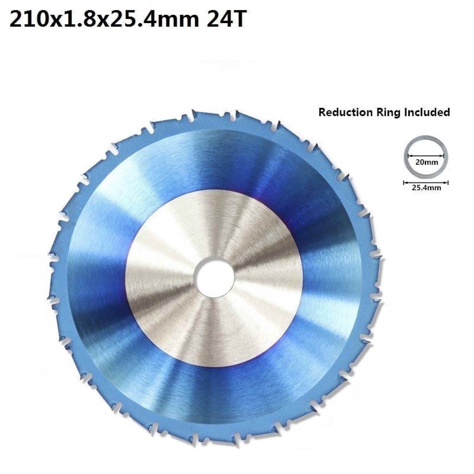 1pc 165-300mm TCT Lama Per Sega Nano Rivestimento Blu Lama Per Sega Circolare Lavorazione Del Legno Dischi Da Taglio Con Punta In Metallo Duro Lama Per Sega,210x1,8x25,4x24T