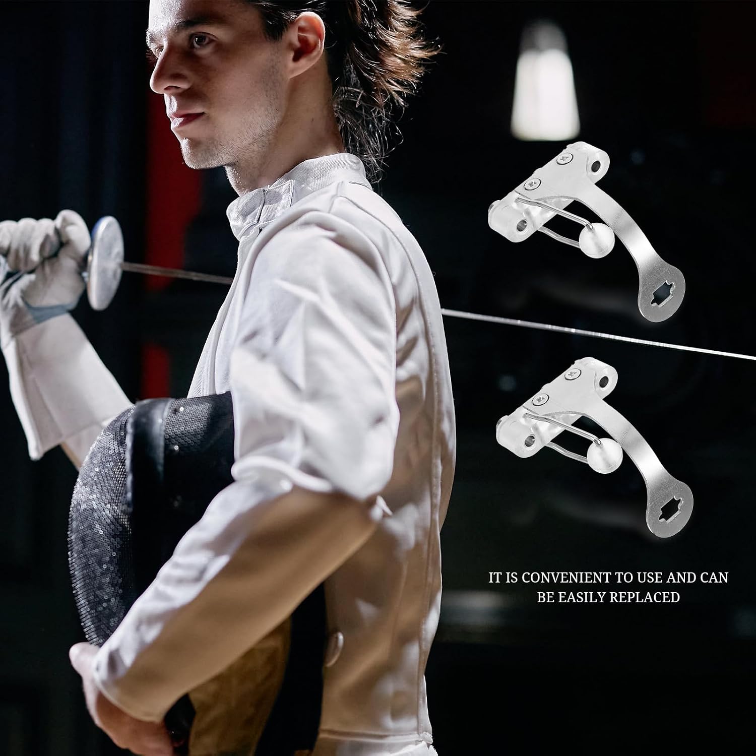 Professional Fencing Epee Socket Replacement Bracket Stainless Steel Training Equipment Compatible with Epee for Sports Practice
