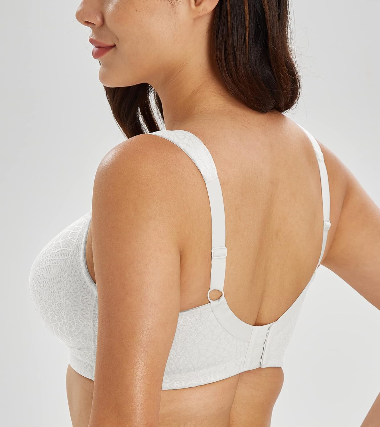 Lemorosy Women's Plus Size Full Coverage Non Padded Wireless Minimizer Bra -Comfort and Double Support - Image 6